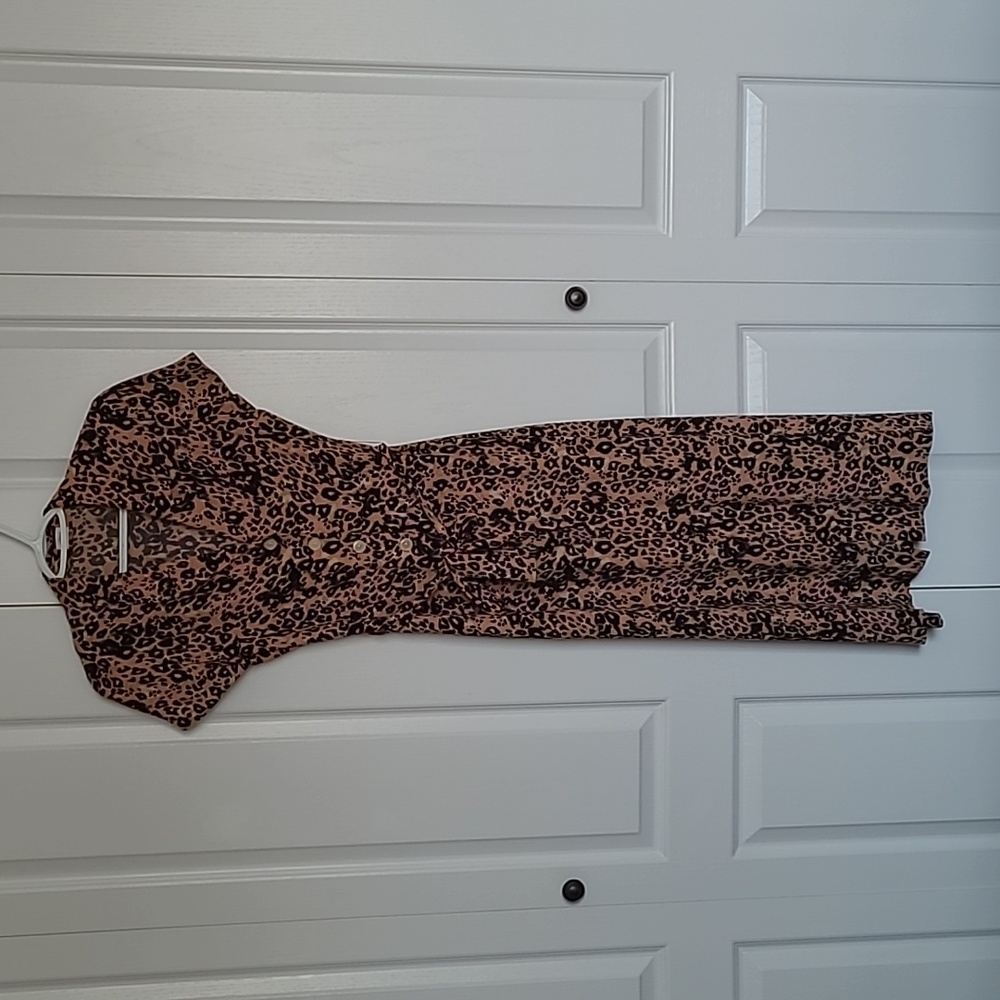 Aritzia Wilfred Leopard Print Midi Dress